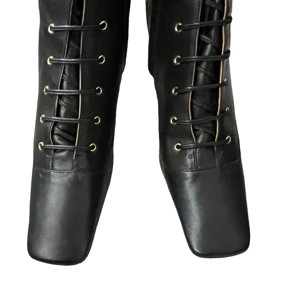 MANU ATELIER Xx Duck 80mm Leather Knee-high Boots In Black Sz 41/11 - Picture 12 of 14